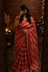 Soft cotton stripes, effortless elegance - Red