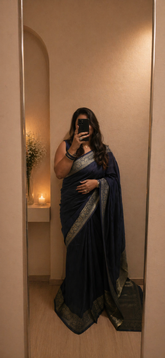 Viscose Banaras Saree - Blue