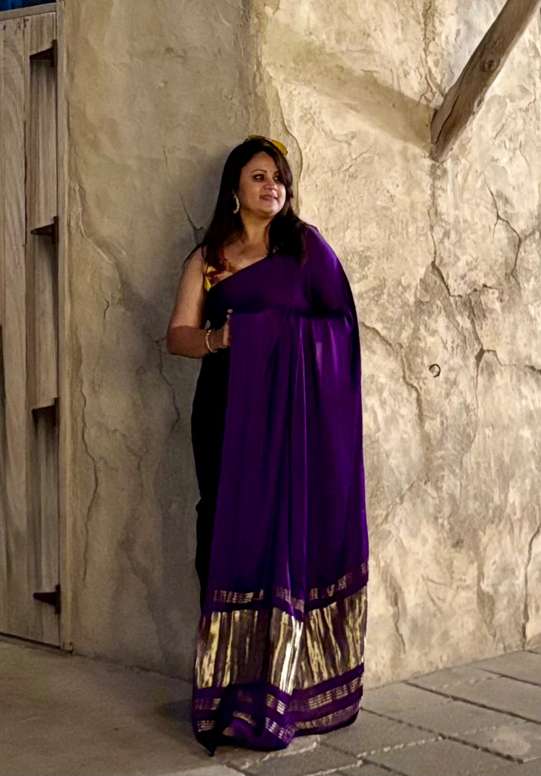 Modal SIlk Plain Saree with Ladga Patti Pallu