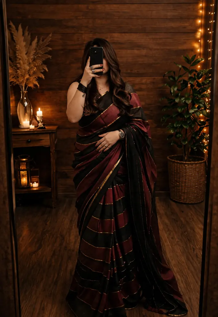 Woman in an Eeshani saree