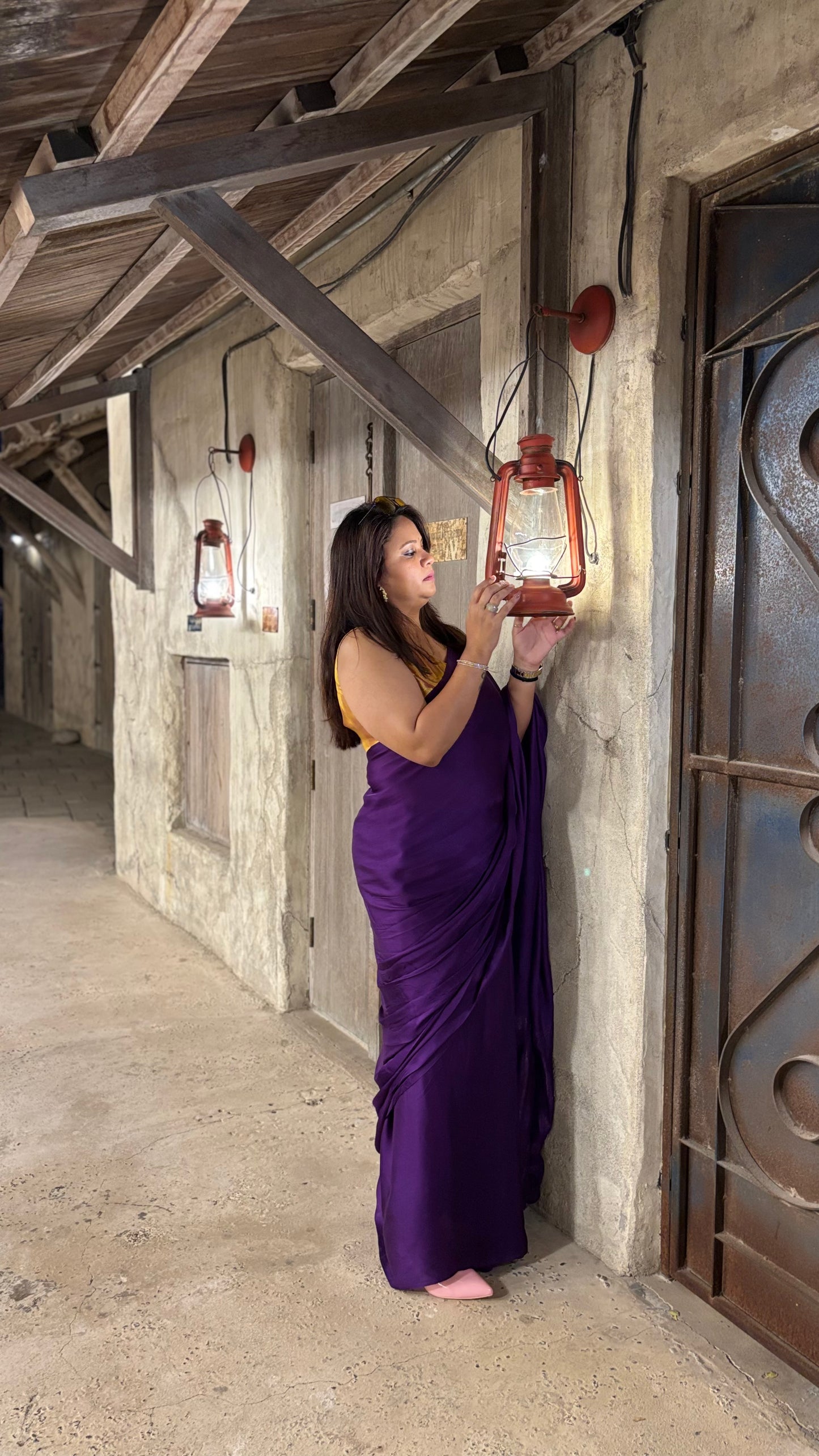 Modal SIlk Plain Saree with Ladga Patti Pallu