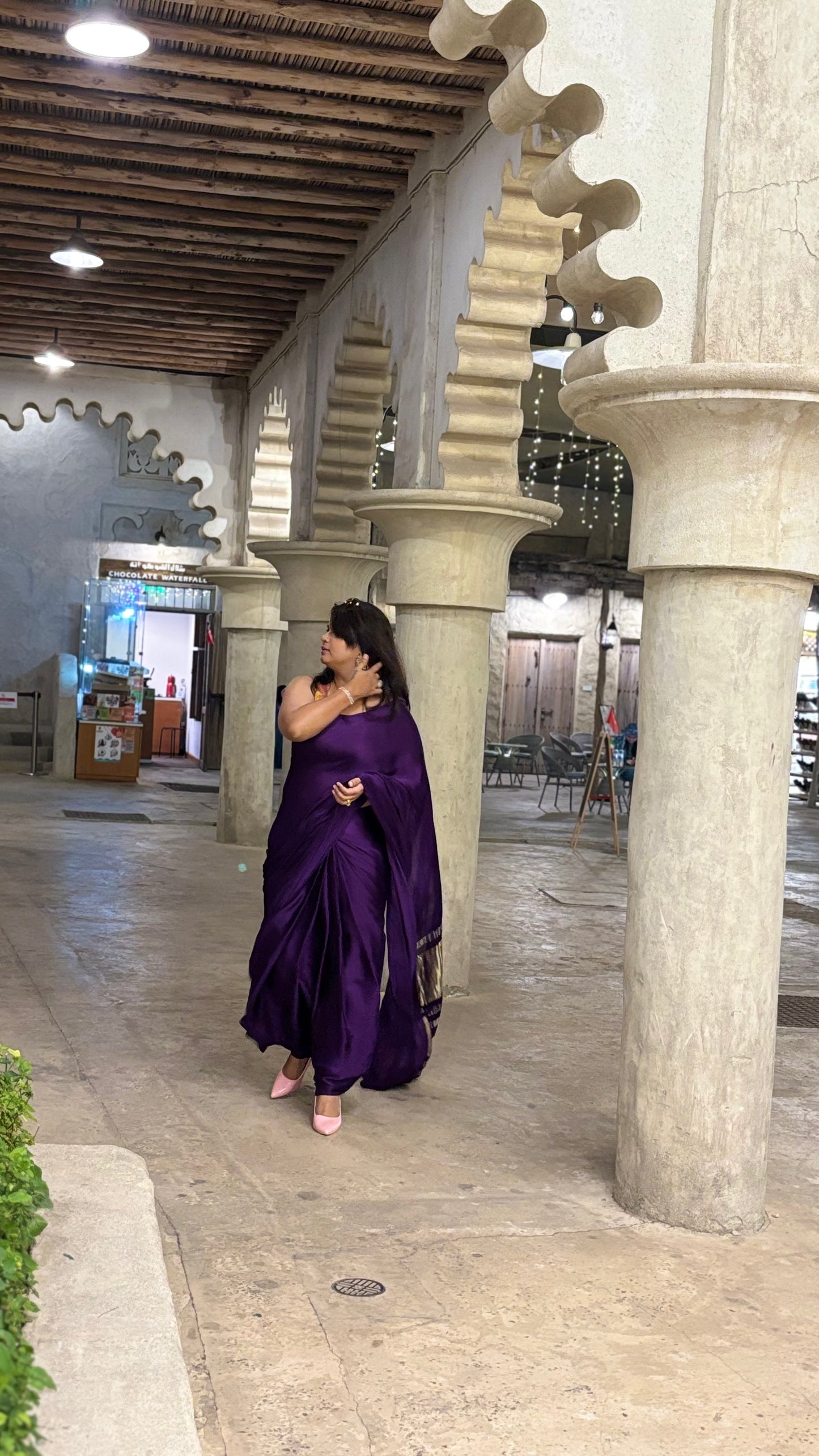 Modal SIlk Plain Saree with Ladga Patti Pallu