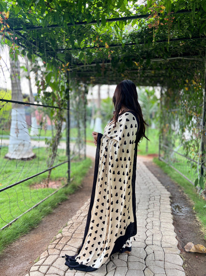 Modal Silk Hand-Printed Saree with Tassel Pallu