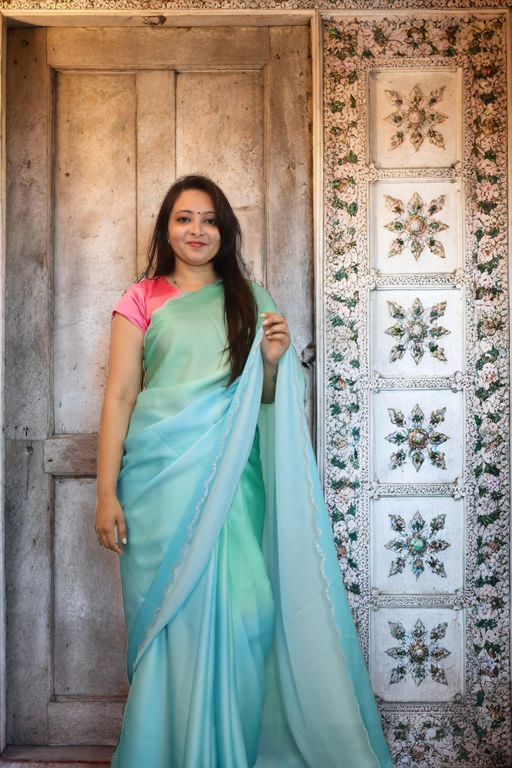 Satin Georgette Saree