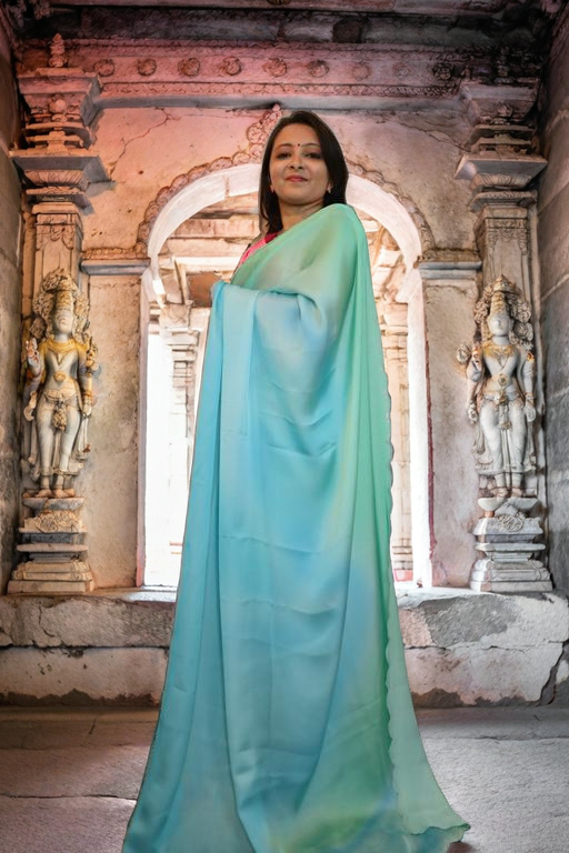 Satin Georgette Saree