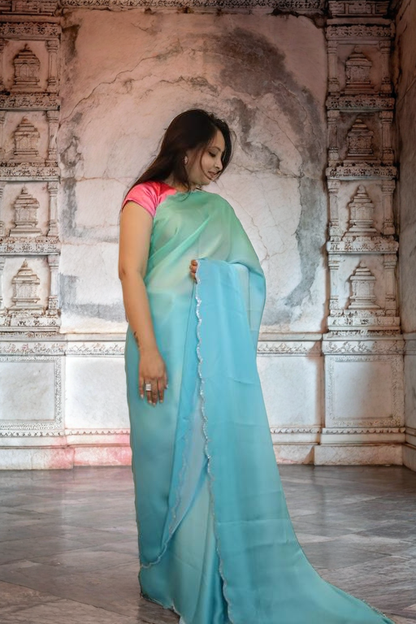 Satin Georgette Saree