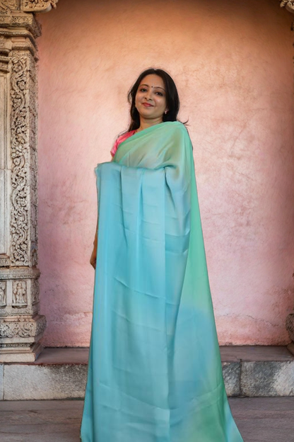 Satin Georgette Saree